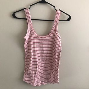 Purple and pink two strap tank top